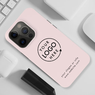 Ihr Logo Rosa Hauch Business Corporate Modern iPhone 15 Pro Hülle