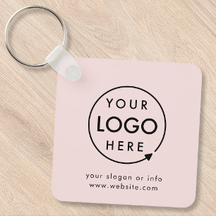Ihr Logo   Rosafarbenes modernes Geschäftskorporat Schlüsselanhänger