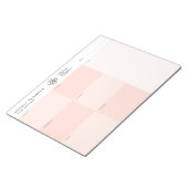 Ihr Logo rot Rosa Einfach unbedruckter Wochenplane Notizblock (angewinkelt)