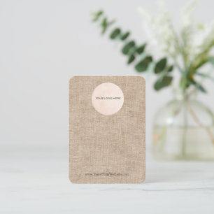 Ihr Logo Rustikal Burlap Shabby Earring Display Visitenkarte