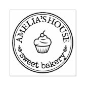 Ihr Logo rustikal Gummistempel (Prägung)