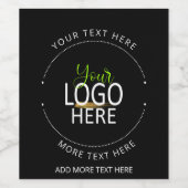 Ihr Logo Schwarz kreieren Sie Ihr eigenes kleines Weinetikett (Einzelnes Label)