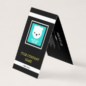 Ihr Logo-schwarzer u. gelber Visitenkarten (Vorderseite)