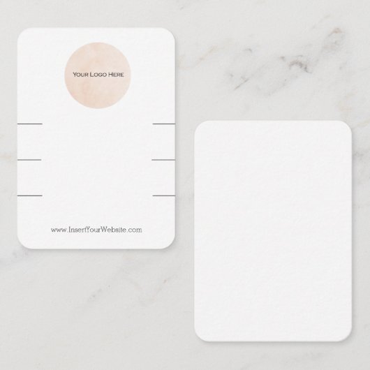 Ihr Logo Scrunchie Haargummi Display Visitenkarte (Vorne/Hinten)