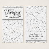 Ihr Logo Silver Confetti Ohrring-Display (Vorne & Hinten)