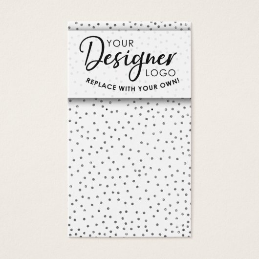 Ihr Logo Silver Confetti Ohrring-Display (Vorderseite)