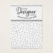 Ihr Logo Silver Confetti Ohrring-Display (Vorderseite)