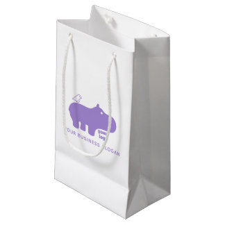 Ihr Logo & Slogan Lila Kleine Geschenktüte
