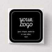 Ihr Logo & Slogan oder anderer Text | Schwarz & We Button (Vorderseite)