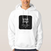 Ihr Logo & Slogan oder anderer Text | Schwarz & We Hoodie (Vorderseite)