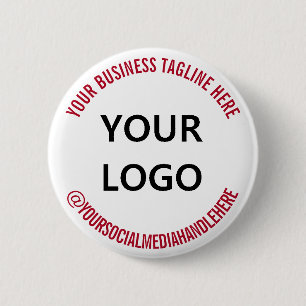 Ihr Logo-Slogan Social Media Werbe-Button Button