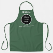 Ihr Logo Smarald Green Website Yellow Business Schürze (Vorderseite)