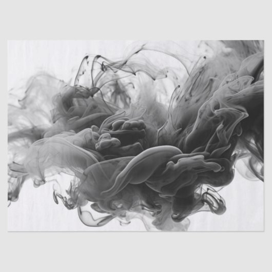 Ihr Logo Smokey Gothic Monochrome Seidenpapier (Vorderseite)