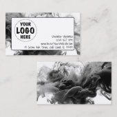 Ihr Logo Smokey Gothic Monochrome Visitenkarte (Vorne/Hinten)