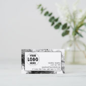 Ihr Logo Smokey Gothic Monochrome Visitenkarte (Stehend Vorderseite)