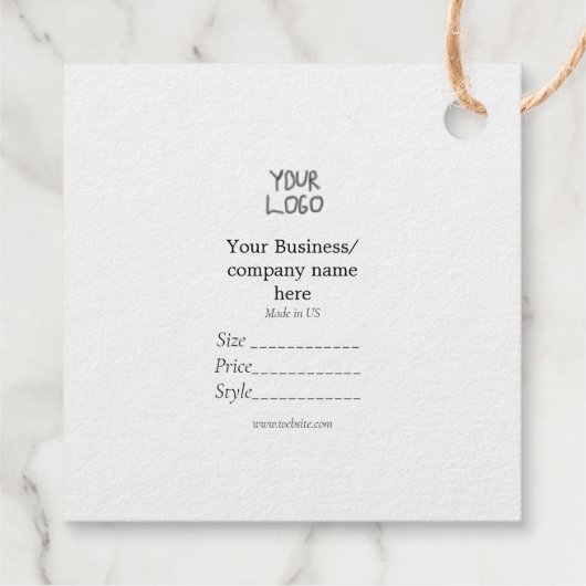 Ihr Logo Social Media QR-Code Geschenkanhänger (Rückseite)