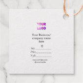 Ihr Logo Social Media QR-Code Geschenkanhänger (Rückseite)