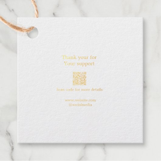 Ihr Logo Social Media QR-Code Geschenkanhänger (Vorderseite)