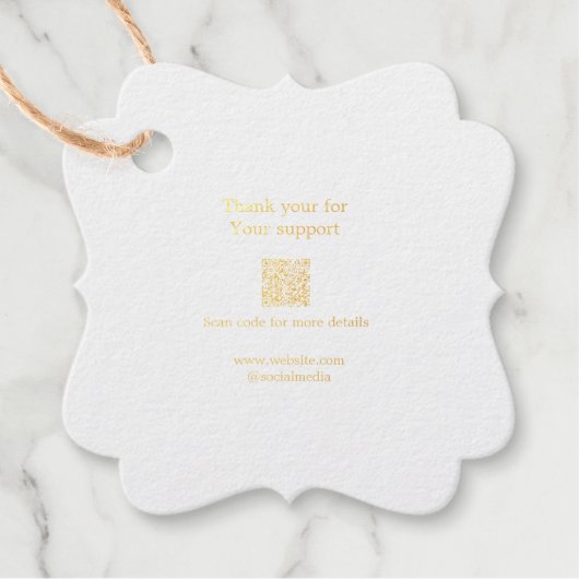 Ihr Logo Social Media QR-Code Geschenkanhänger (Vorderseite)