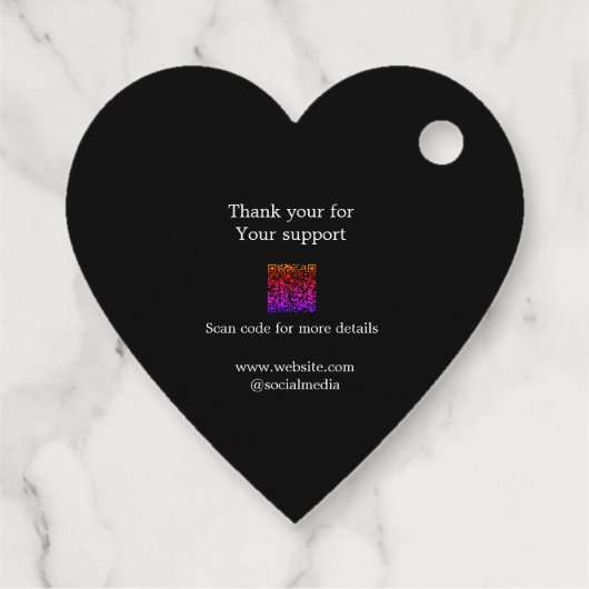 Ihr Logo Social Media QR-Code Geschenkanhänger (Rückseite)