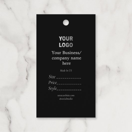 Ihr Logo Social Media QR-Code Geschenkanhänger (Rückseite)