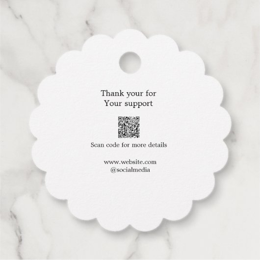 Ihr Logo Social Media QR-Code Geschenkanhänger (Rückseite)