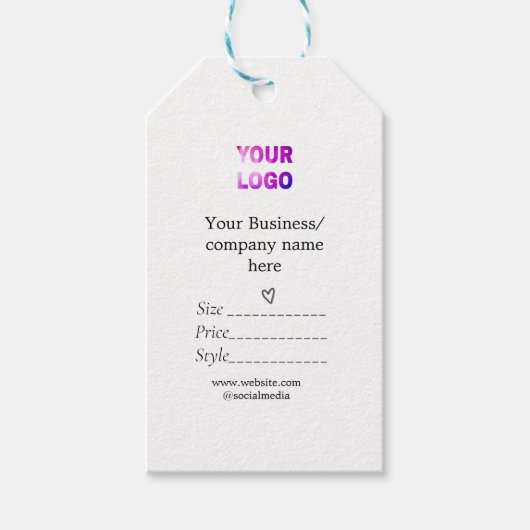 Ihr Logo Social Media QR-Code Geschenkanhänger (Vorderseite)