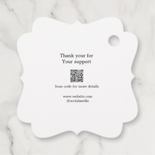 Ihr Logo Social Media QR-Code Geschenkanhänger (Rückseite)