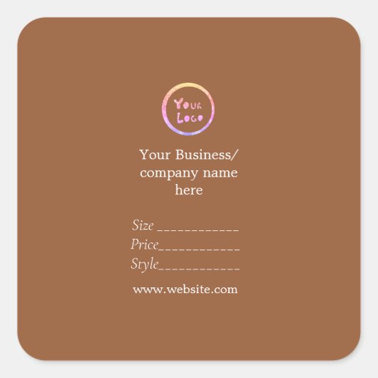 Ihr Logo Social Media QR-Code Quadratischer Aufkleber (Vorderseite)