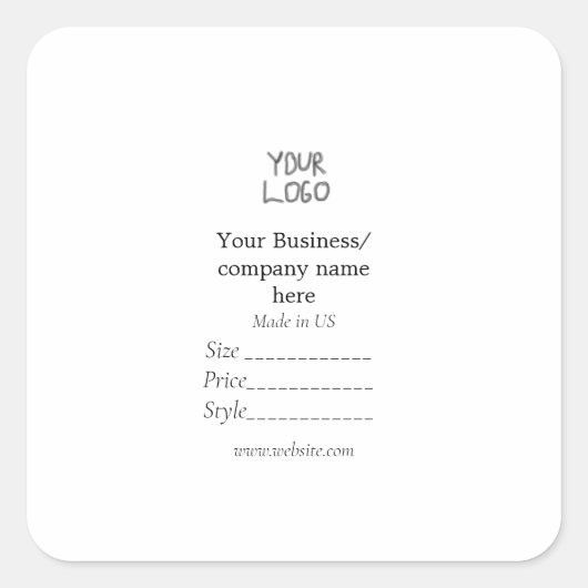 Ihr Logo Social Media QR-Code Quadratischer Aufkleber (Vorderseite)