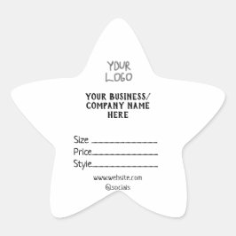 Ihr Logo Social Media QR-Code Stern-Aufkleber