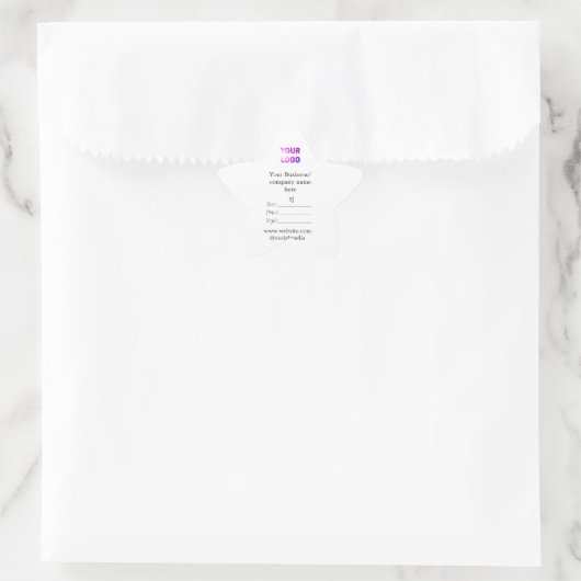 Ihr Logo Social Media QR-Code Stern-Aufkleber (Tasche)