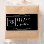 Ihr Logo Stilisierte geometrische schwarze Rücksen (Insitu)