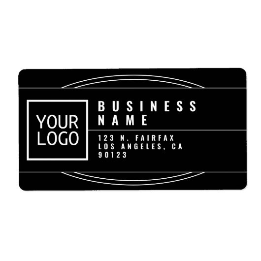 Ihr Logo Stilisierte geometrische schwarze Rücksen (Vorne)