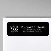 Ihr Logo Stilvoll Moderne Schwarze Rücksendeadress