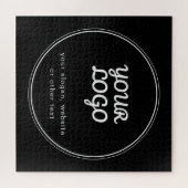 Ihr Logo Stilvoll Schwarz-Weiß-Design Puzzle (Horizontal)