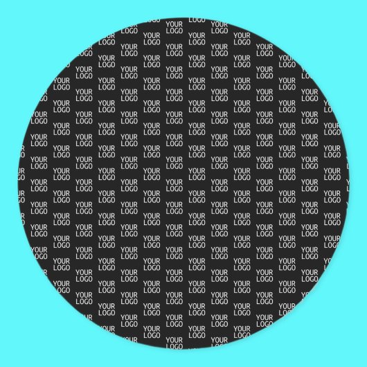 Ihr Logo | Stilvolles Halbschrittmuster Runder Aufkleber