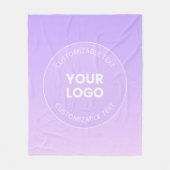 Ihr Logo | Subtile Lavender Ombre Gradient Fleecedecke (Vorderseite)