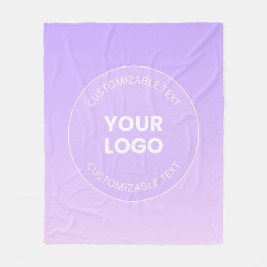 Ihr Logo | Subtile Lavender Ombre Gradient Fleecedecke (Vorderseite)