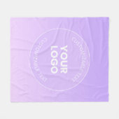 Ihr Logo | Subtile Lavender Ombre Gradient Fleecedecke (Vorderseite (Horizontal))