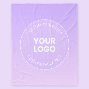 Ihr Logo Subtile Lavender Ombre Gradient Fleecedecke