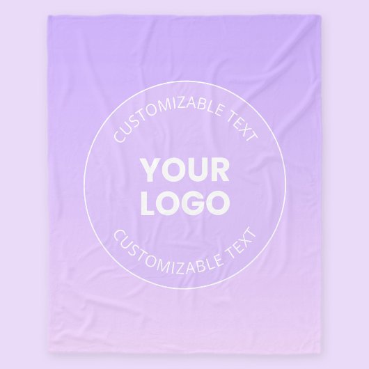Ihr Logo | Subtile Lavender Ombre Gradient Fleecedecke