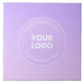 Ihr Logo | Subtile Lavender Ombre Gradient Fliese (Vorderseite)