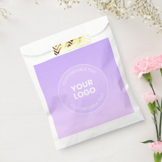 Ihr Logo | Subtile Lavender Ombre Gradient Geschenktütchen (Versiegelt)