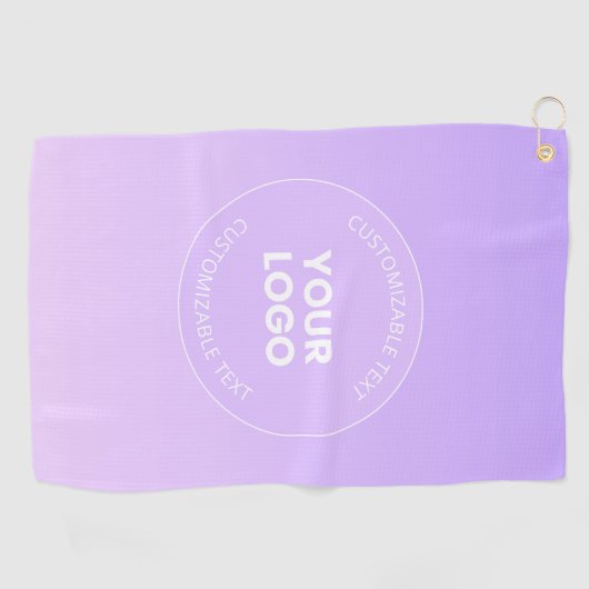 Ihr Logo | Subtile Lavender Ombre Gradient Golfhandtuch (Horizontal)