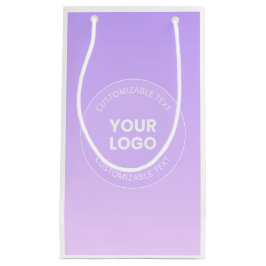 Ihr Logo | Subtile Lavender Ombre Gradient Kleine Geschenktüte