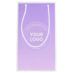 Ihr Logo   Subtile Lavender Ombre Gradient Kleine Geschenktüte