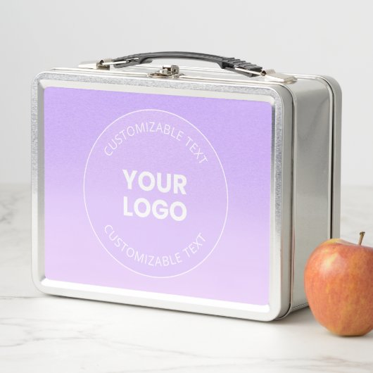 Ihr Logo | Subtile Lavender Ombre Gradient Metall Brotdose (Beispiel)