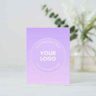 Ihr Logo   Subtile Lavender Ombre Gradient Mitteilungskarte