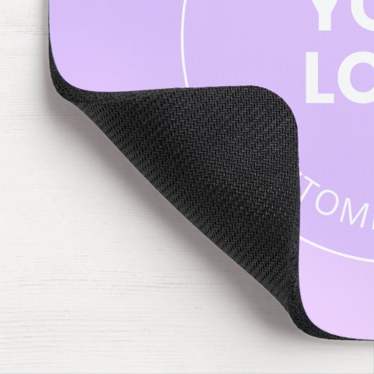 Ihr Logo | Subtile Lavender Ombre Gradient Mousepad (Ecke)